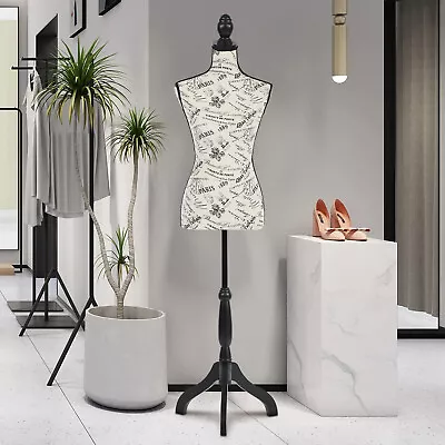 Female Model Dress Form Mannequin Torso Manikin W/Height Adjustable Tripod Stand • $48.44