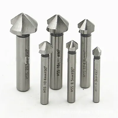 6pcs HSS Screw Countersink Drill Bit Set For Steel Plastic Wood Bits • £11.97