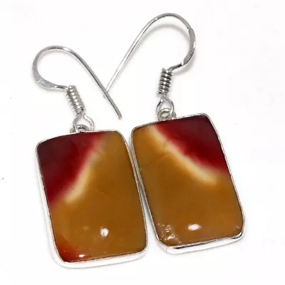 Mookaite 925 Silver Plated Gemstone Earrings 1.6  Valentine Gift Jewelry GW • $2.99