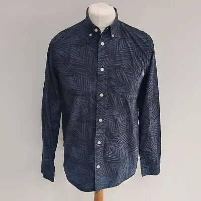 £19.99 • Buy CARHARTT WIP Cayman Shirt Navy Leaf Tropical Jungle Print - Size M Long Sleeve 