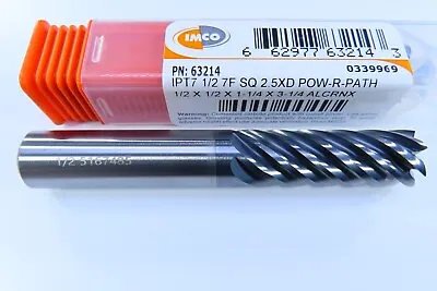 New Imco 1/2  Sq 63214 Alcrnx 7 Flute Solid Carbide End Mill Pow-r-path Tool • $59.75