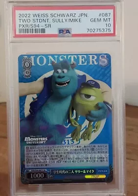 2022 WEISS SCHWARZ JAPANESE #087 TWO STUDENTS SULLY & MIKE Monsters Inc PSA 10  • $99