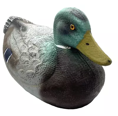 Vintage General Fibre Co St. Louis MO Ariduk Mallard Duck Decoy Hunting 14  Long • $19.95