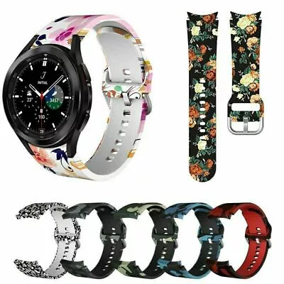 Printed Silicone Band Strap For Samsung Galaxy Watch 4 5 6 40/44 Watch5 Pro 45mm • $12.99