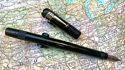 Antique Mont Blanc Nº4 Safety Hard Rubber Fountain Pen Long Size Germany CM3260 • $1300