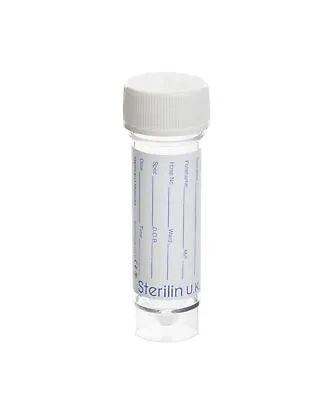 30ml Urine Sample Specimen Bottles / Pots / Container C/w Screw Lids & Label  • £5.99