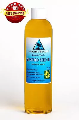 Mustard Oil Organic Unrefined Virgin Cold Pressed Raw Premium Fresh Pure 8 Oz • $8.49