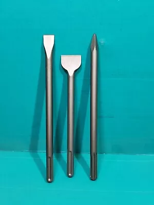 £39.99 • Buy SDS MAX 3pc Chisel Breaker Set HILTI Makita Bosch DeWalt Hitachi Milwaukee 