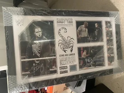 $550 • Buy WWE Official Signed Plaque Survivor Series 2014 Sting Has Landed Debut 124 / 500