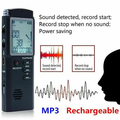 Voice Activated Mini  Digital Sound Audio Recorder Dictaphone MP3 Player • $19.99