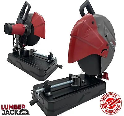 Metal Cut Off Saw Abrasive Chop 355mm 14 Inch Blade 2600W Lumberjack Warranty • £99.99