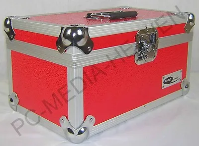 7  Singles Vinyl Record Aluminium DJ Flight Carry Case Red 200 Tough Strong 45s • £51.49
