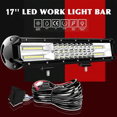 17 INCH 216W LED Light Bar Triple Row LED Work Driving Lamps For ATV SUV UTV • $40.90