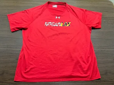 Hogan Lacrosse Men’s Red T-Shirt - Under Armour - 2XL - Hogan Lax - Maryland • $13.99