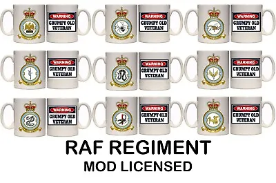 ROYAL AIR FORCE RAF REGIMENT MILITARY GRUMPY OLD VETERAN 11oz-15oz MUG (MI43)  • £8.99