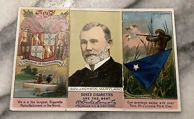 Dukes Cigarette Card 1880s Maryland Governor Jackson Vintage Advertisement  • $9.99