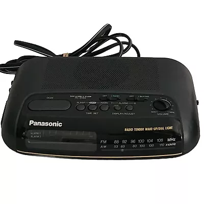 2 Pc Lot Panasonic RC-6099 AM/FM Dual Alarm Clock Radio Tested/Working Great • $54
