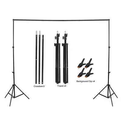 6.6ft Heavy Duty Backdrop Background Support Stand Kit Photo Video Studio Stand  • $24.99