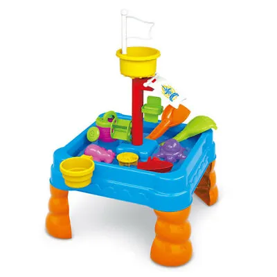 $32 • Buy 58cm Kids Sand/Water Activity Child Play Table Fun/Outdoor Sandpit Toys Set 21pc