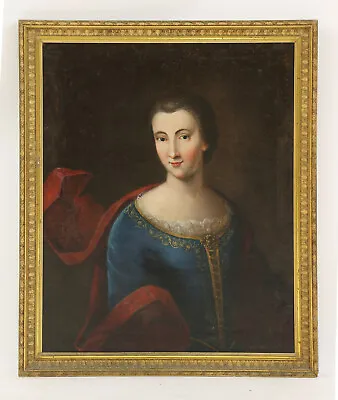 £1495 • Buy Antique 18th Century Oil On Canvas Portrait Lady Purportedly Mlle De Vaudeville?