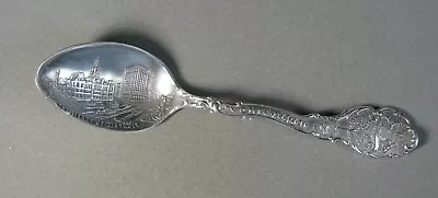 Vintage Sterling Silver Detroit Michigan Souvenir Spoon Shepherd Signed   #J2893 • $54.99