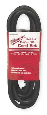 Milwaukee Tool 48-76-5110 10' 2-Wire Quik-Lok W/Twist Lock Plug Cord • $28.29