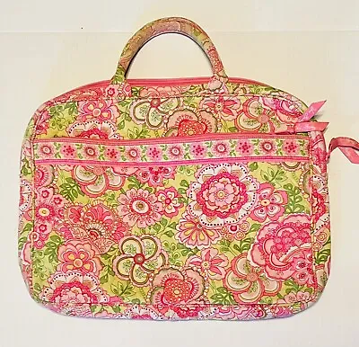 Vera Bradley Computer Laptop Bag Tote; Pinks And Greens Paisley. • $13