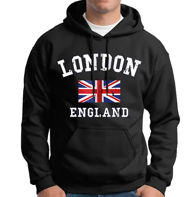 London England Union Jack Great Britain Souvenir Gift Mens Hoody Top #6ED Lot • £18.99