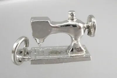 Vintage Sterling Silver Sewing Machine Charm For Bracelet 6172 • $9.99