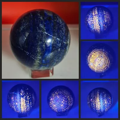 Natural Lapis Lazuli Jasper Quartz Sphere Crystal Ball Reiki Healing UV 1LB  • $38