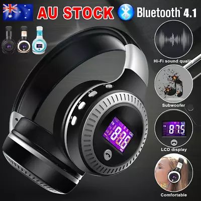 Bluetooth Wireless Headphones Over Ear Headset Earphones Noise Cancelling Gift • $38.99