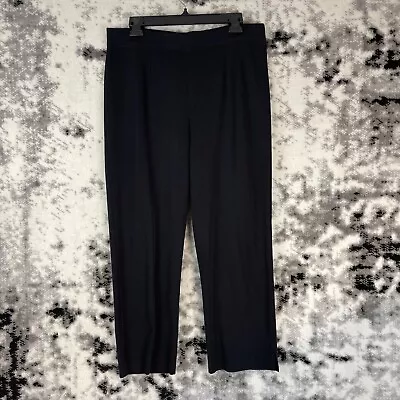 Misook Pants Women's Size Large Black Acrylic Polyester Straight Leg Comfort • $21.42