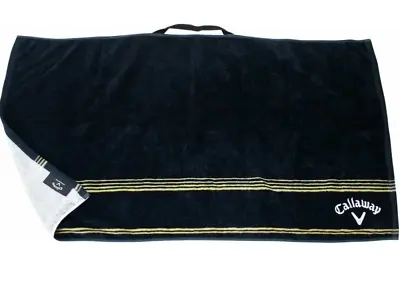 CALLAWAY GOLF EPIC STAR TOUR TOWEL 35 X19    BLACK / GOLD • £17.95