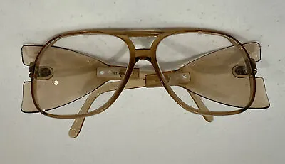 Vintage 58 Aden Z87 Safety Glasses Frame Beige England Aviator • $19.99