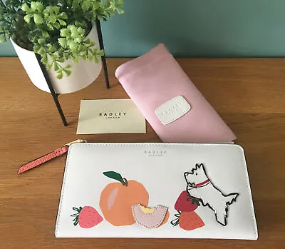 Radley Large Matinee Purse Leather Fruity Tooty NWT Gift Bag&Dust Cover RRP £99 • £59.99