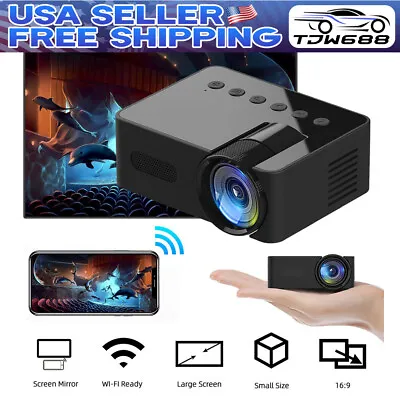 Mini Projector LED HD 1080P Home WiFi Cinema Set Portable Home Theater Projector • $34.50