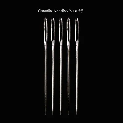 Crafty Hand Sewing Needles Chenille Embroidery Tapestry Darning Size 18 Large X5 • £2.25