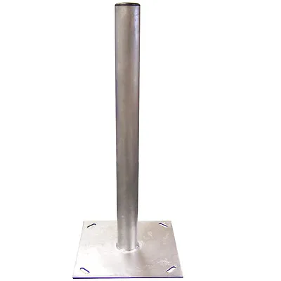 2' X 2  Satellite Mast Ground Base Plate Mount Galvanised Pole Stand Aerial Dish • £33.99