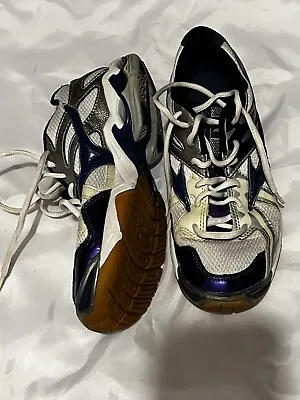 Mizuno Women’s Shoes Wave Bolt 4 Blue White 8.5 Wide Volleyball • $12