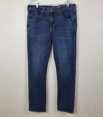 ROCK & REPUBLIC Men's Jeans Neil Straight Leg Blue Denim Whiskered 36x34 (36X33) • $19.51
