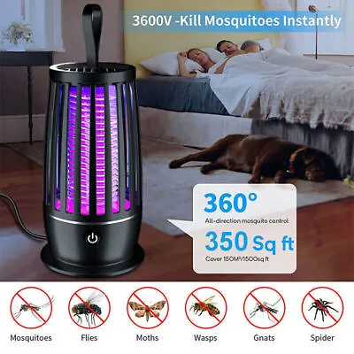 £8.65 • Buy UV Light Mosquito Killer Lamp Electric Rechargeable Zapper Bug Fly Insect Trap3