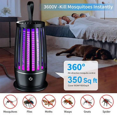 £8.65 • Buy UV Light Mosquito Killer Lamp Electric Rechargeable Zapper Bug Fly Insect Trap3