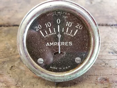Vintage Hoyt Meter Amp Amperes 0-20 Gauge • $25