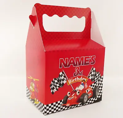 Roary The Racing Car Children's Kids Personalised Party Boxes Bags Box Favour • £1.25