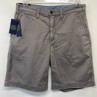 Polo Ralph Lauren Relaxed Fit Classic Grey Shorts Men's 32 X 10  Polo Pony Logo • $39.79