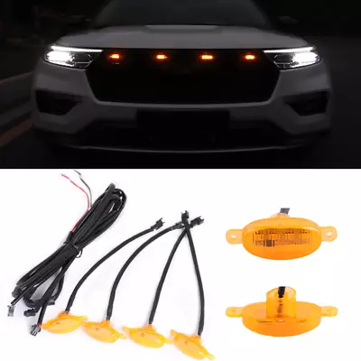 4x LED Amber Car Front Grille Bumper Running Light For Toyota Tacoma Raptor F150 • $22.69