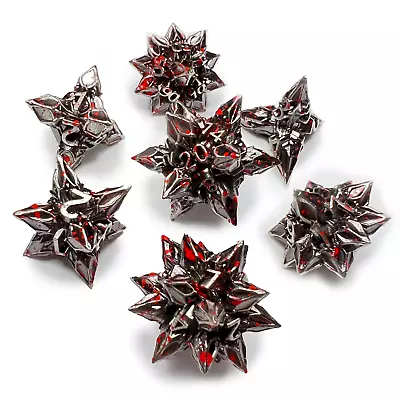 Bloody Metal Spike Dice Star Sharp Blood Spatter D&D Dungeons Dragons DnD RPG • $27.99