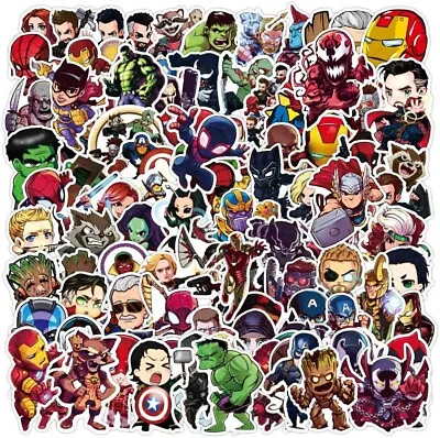 100pcs Superhero Stickers Batman Spiderman Superman Hulk Avengers • £3.95