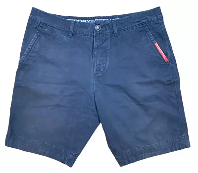 Superdry International Men Slim-Fit Chino Shorts Black Size XL (36x9) Casual  • $22.79