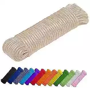  Rope – 90 Feet X 1/4 Inch (7mm) – Strong All-Purpose 90 FT (27.5 M) Beige • $11.28